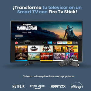4K Fire Stick TV + Canales 12000 Nacional e Inter + Control Smart+ Alexa Voz Comando  + Garantia