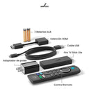 4K Fire Stick TV + Canales 12000 Nacional e Inter + Control Smart+ Alexa Voz Comando  + Garantia